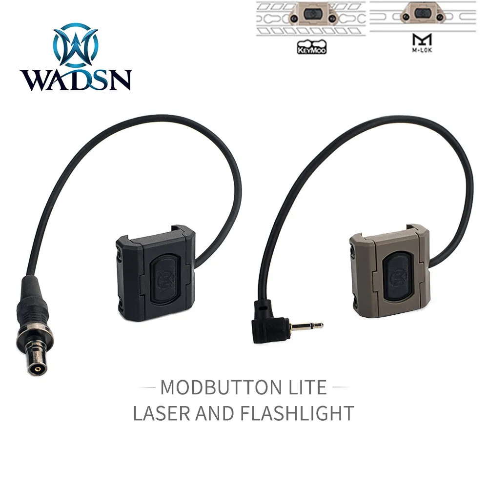 WADSN-interruptor de presión doble remoto táctico, Modbutton para SF M300 M600 Light Airsoft DBAL PEQ15 compatible con Keymod m-lok Picatinny - imagen 4