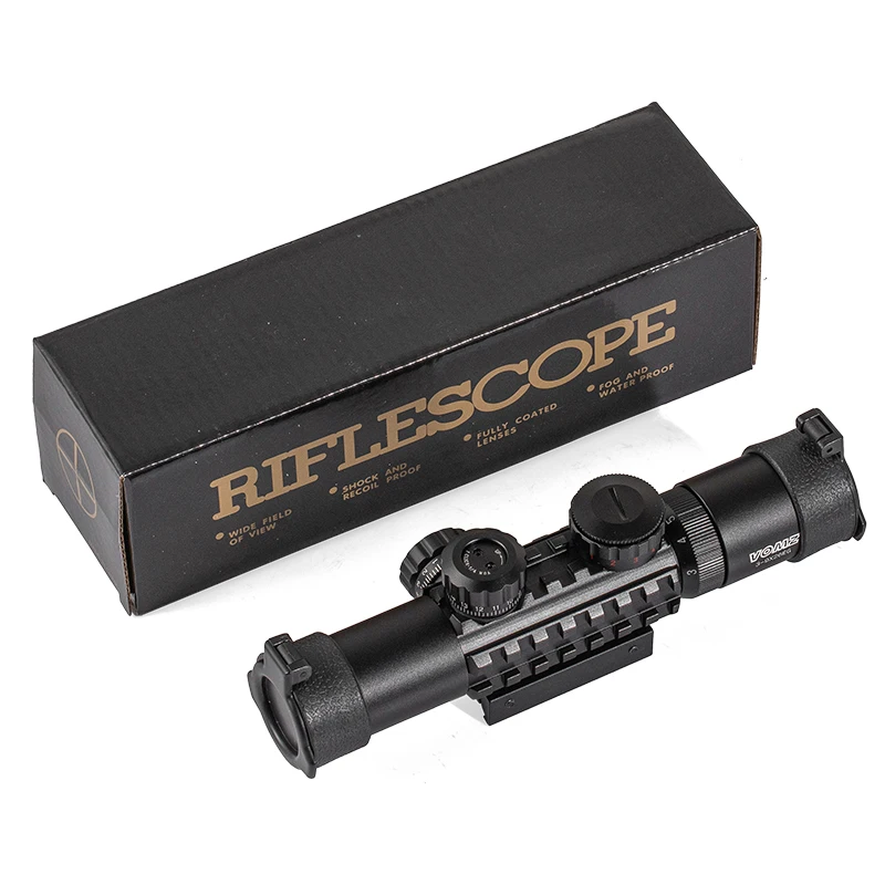 VOMZ nuevo 3-9X26 alcance rojo verde iluminado mira óptica táctica caza Riflescope 11/20mm para Rifle Picatinny Air 2026