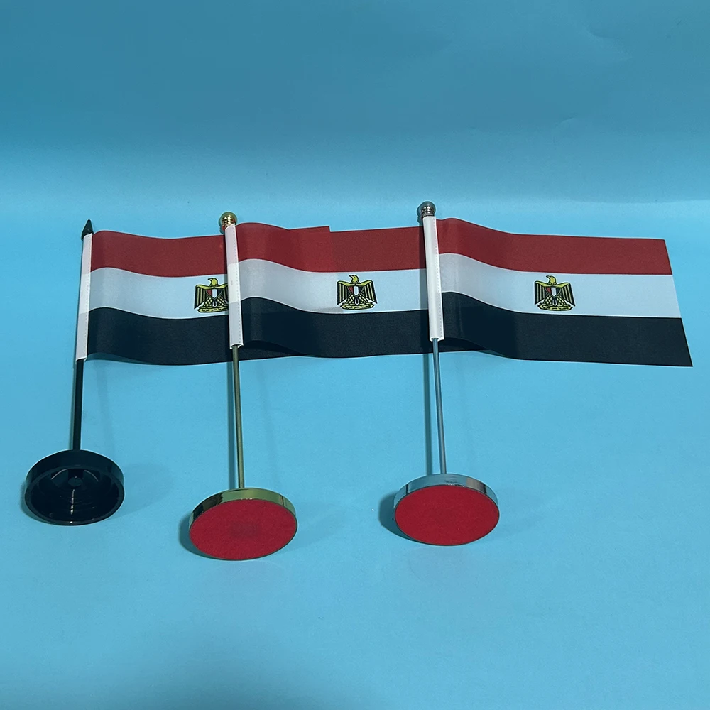 Bandera de la SKY, bandera de escritorio de oficina de Egipto, 14x21cm, bandera nacional de Egipto, pancarta de país, adornos de escritorio, banderas - imagen 2