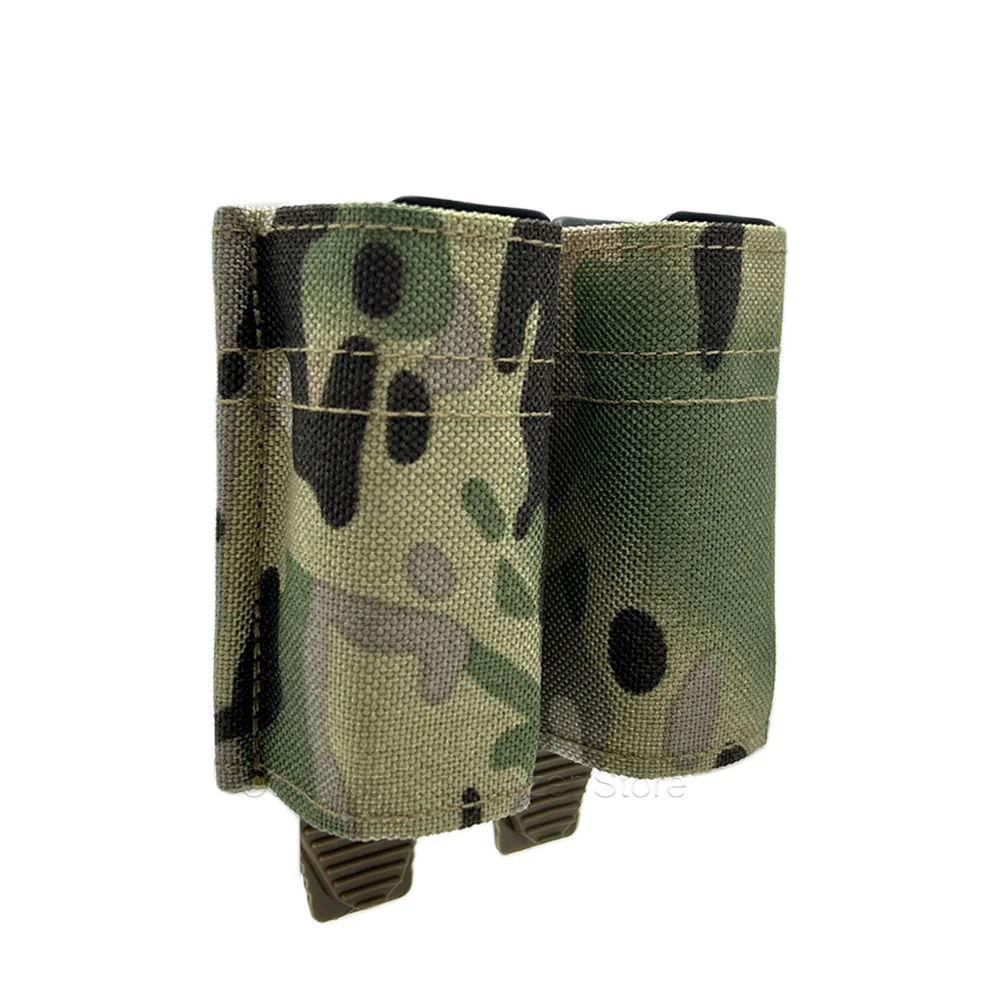 Bolsa táctica para revistas doble de pistola de 9MM con Clip de soporte de nailon, bolsa para herramientas para cuchillos, cinturón de batalla, equipo, accesorios de caza - imagen 2