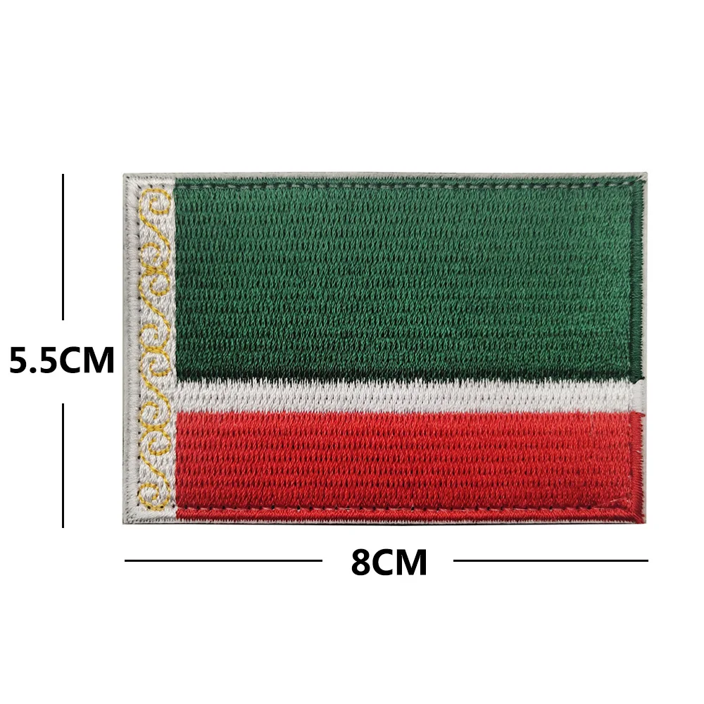 Belarus Chechen Flag Russian Embroidered Patch Flag Fabric Patch Striped Backpack Patch Badge Patches on Clothes Embroidery DIY - imagen 4