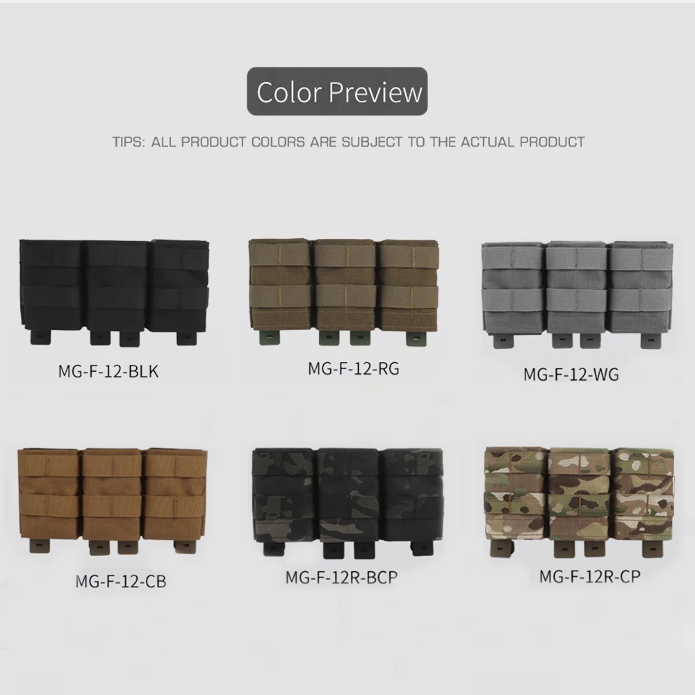 Triple portacargadores táctico 5.56 MOLLE con abrazaderas Kydex - imagen 5
