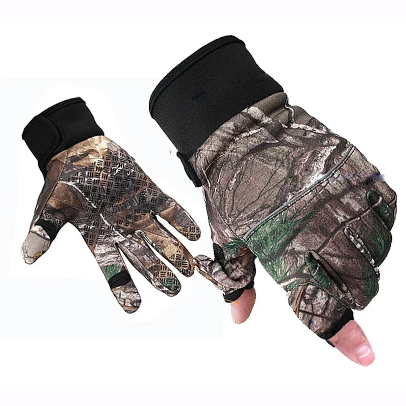 Trajes de camuflaje biónico para caza al aire libre, ropa táctica de senderismo, chaqueta, pantalones, cortavientos, Sudadera con capucha, guantes, sombrero, invierno, 4 piezas - imagen 5