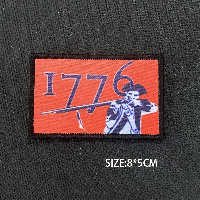 Parche impreso Patriot 1776, insignia de moral, hago todas mis propias acrobacias, pegatinas tácticas, parches de mochila de gancho y bucle - imagen 5