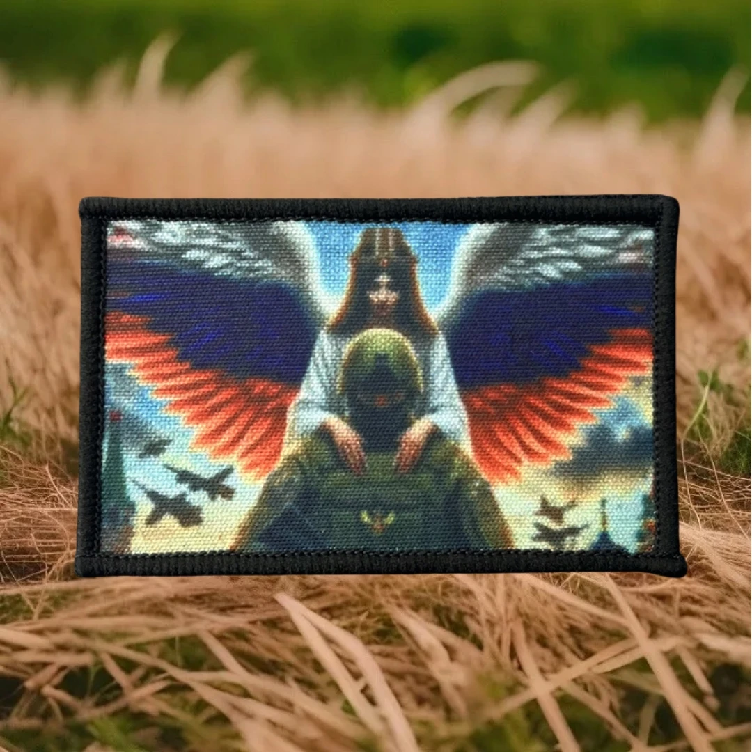 Insignia de moral de Ángel táctico de soldados rusos, parches de gancho y bucle impresos para ropa, brazalete del ejército militar, pegatina para mochila - imagen 3