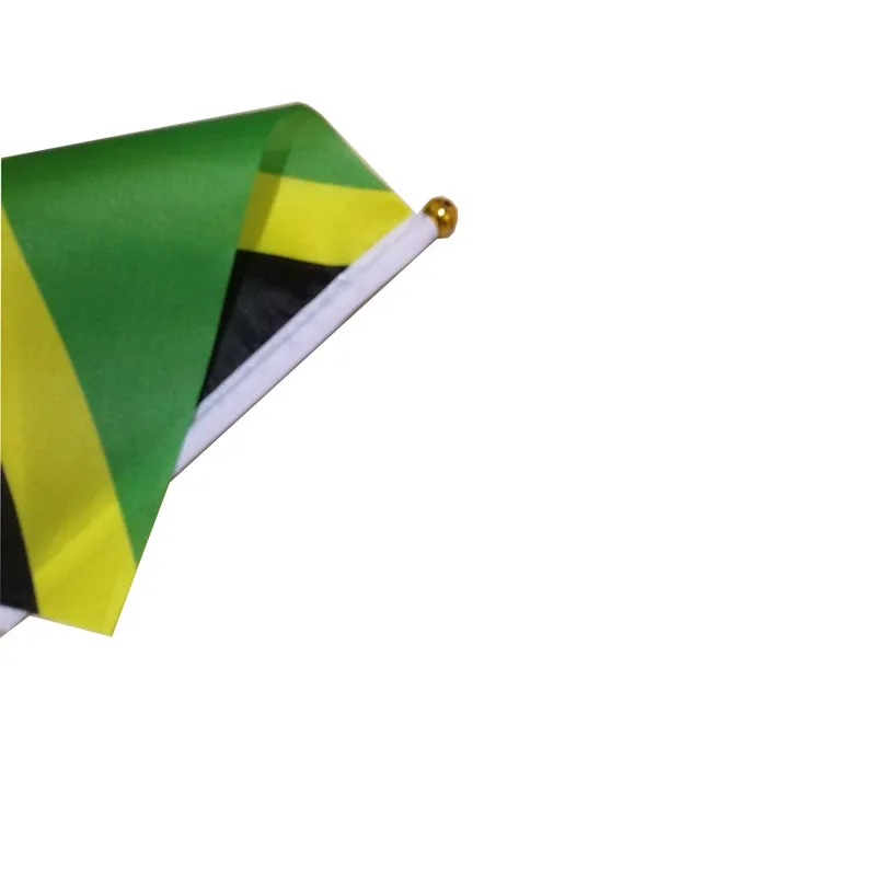 10 unids/lote banderas onduladas a mano de Jamaica 14x21cm bandera de Jamaica al por mayor - imagen 4