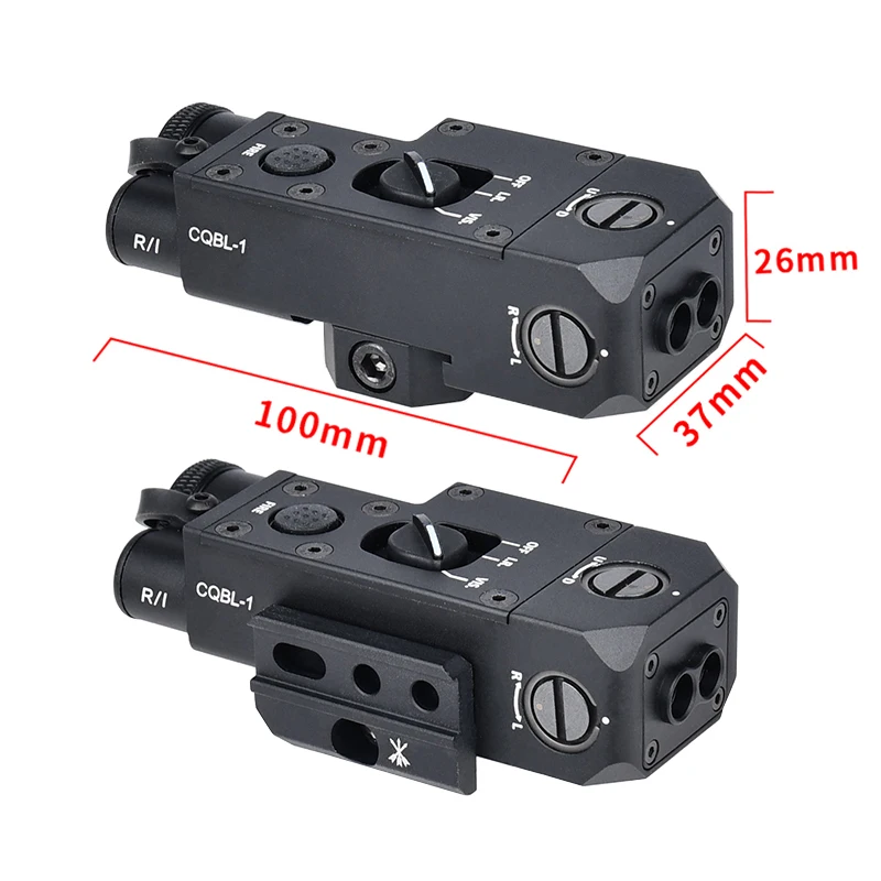 CQBL 1 Rifle de caza táctico, Arma de alta potencia, Metal, rojo, verde, azul, IR, mira láser, puntería, estroboscópica, Airsoft, AR15, apto para riel de 20mm - imagen 3