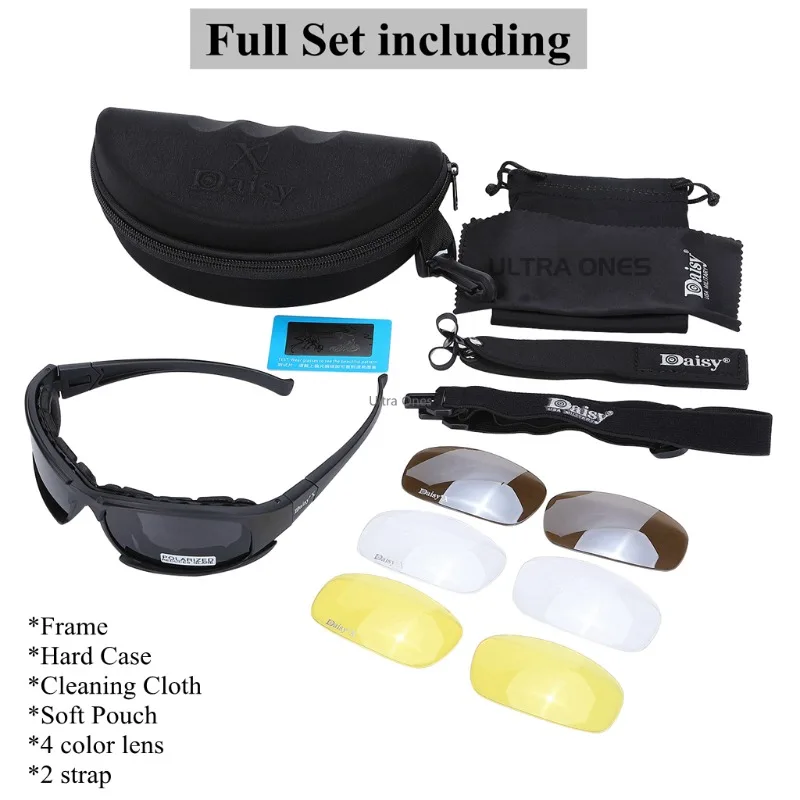 Gafas polarizadas tácticas para ciclismo, gafas de sol Anti-UV para pesca, deportes al aire libre, protección para entrenamiento de tiro - imagen 3