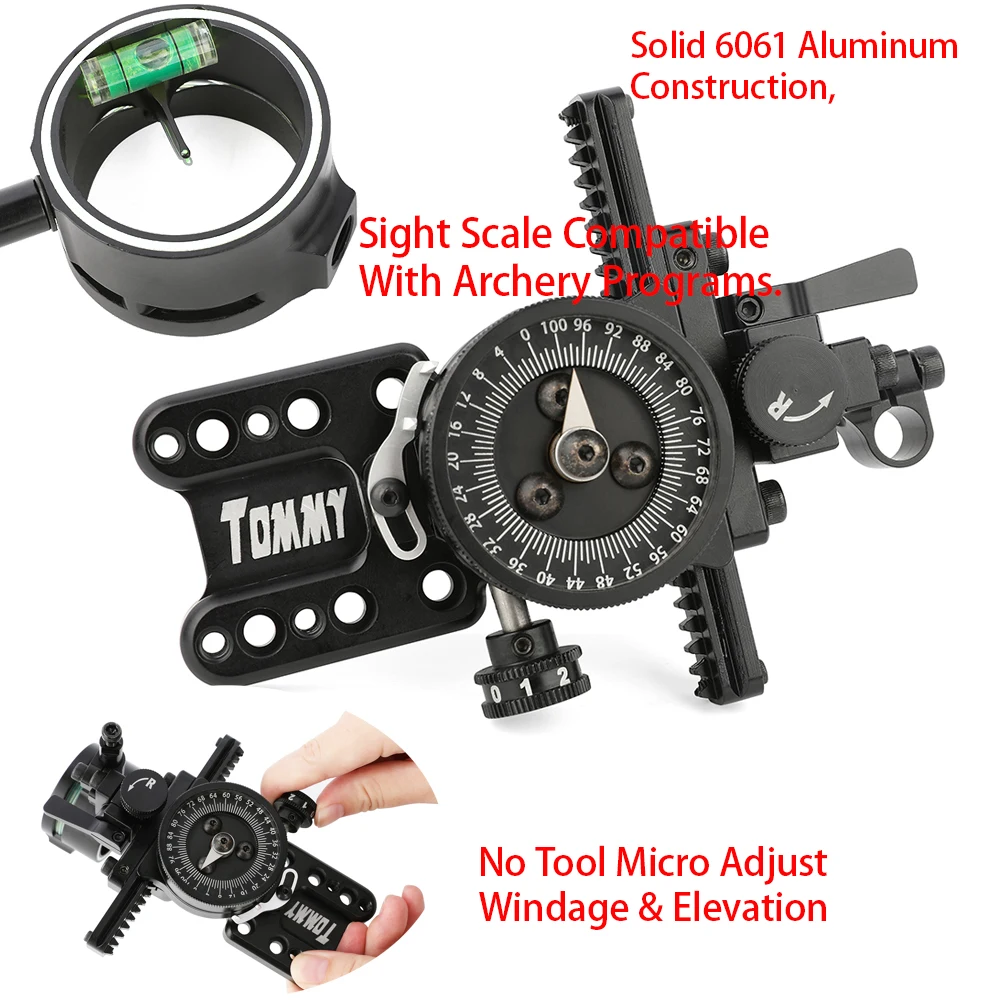 Arco compuesto vista 4/6/8X lente mano derecha aguja única puntería 0,019 pulgadas fibra óptica tiro caza objetivo tiro con arco - imagen 3