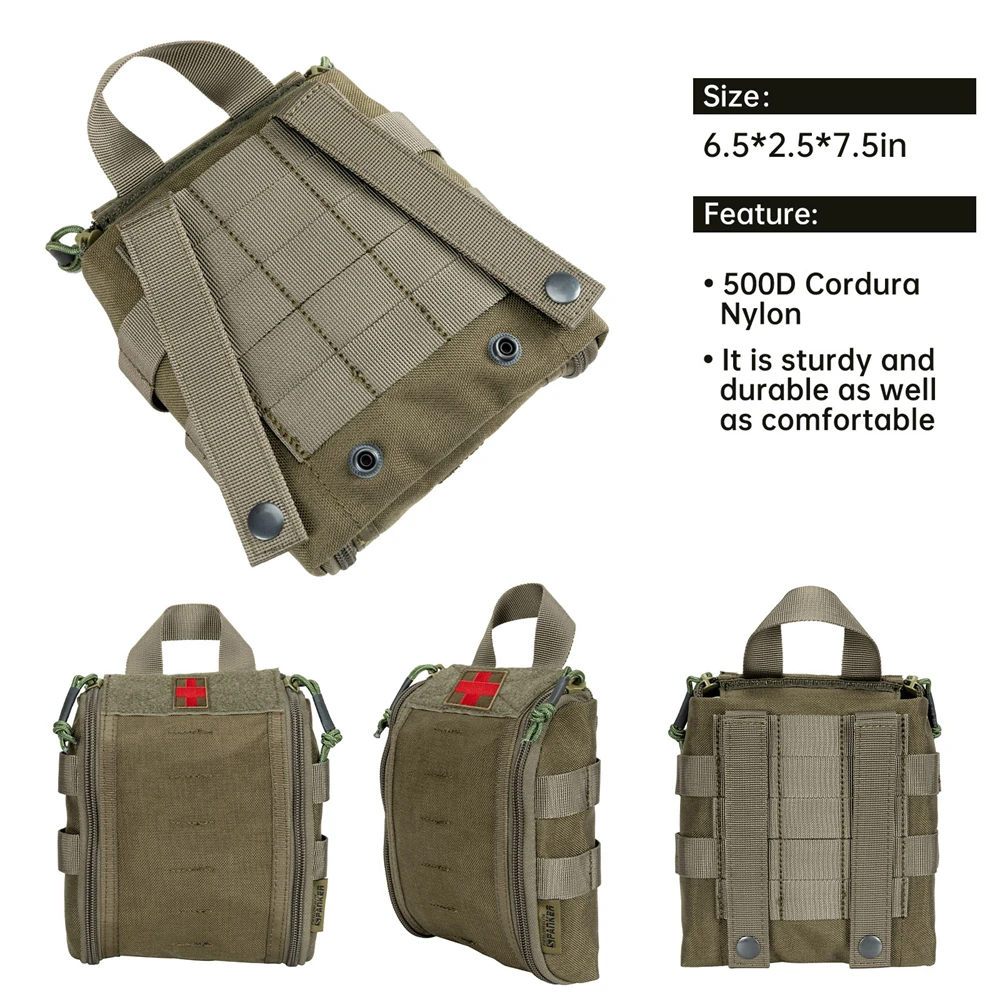 Excelentes bolsas tácticas de primeros auxilios ELITE SPANKER, bolsa Molle de liberación rápida, bolsa EDC, bolsa de caza al aire libre, bolsillo - imagen 4