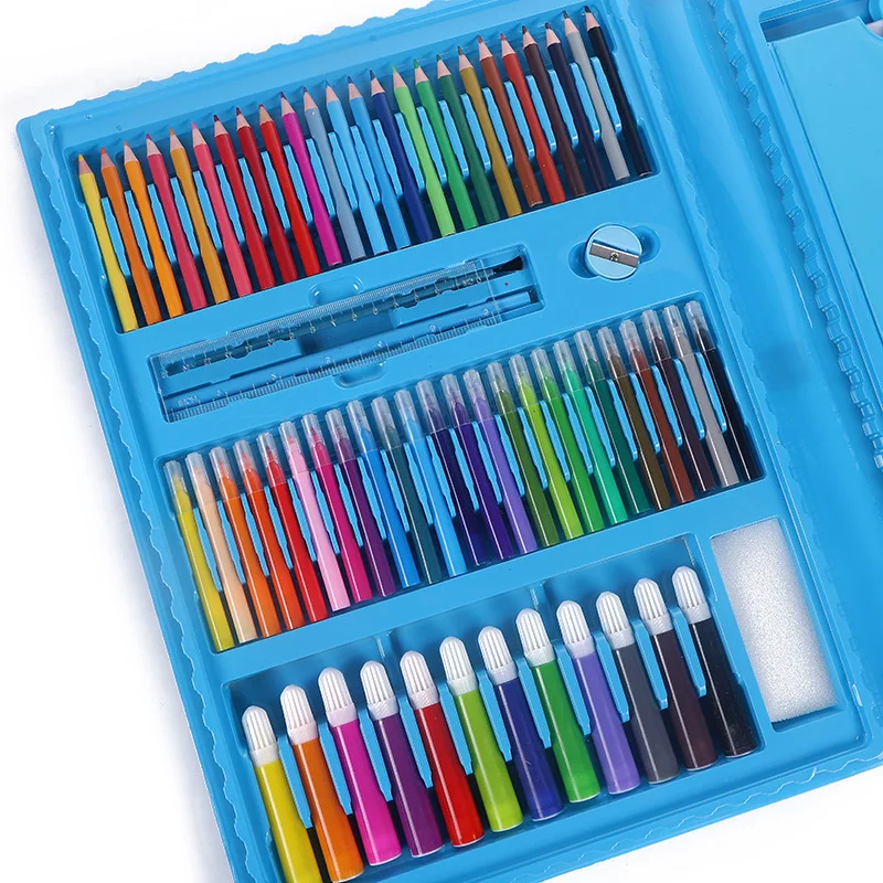 Juego de dibujo artístico para niños, 208 Uds., lápiz de colores, bolígrafos de acuarela con tablero de dibujo, juguetes educativos, regalo, arte de pintura al agua - imagen 4
