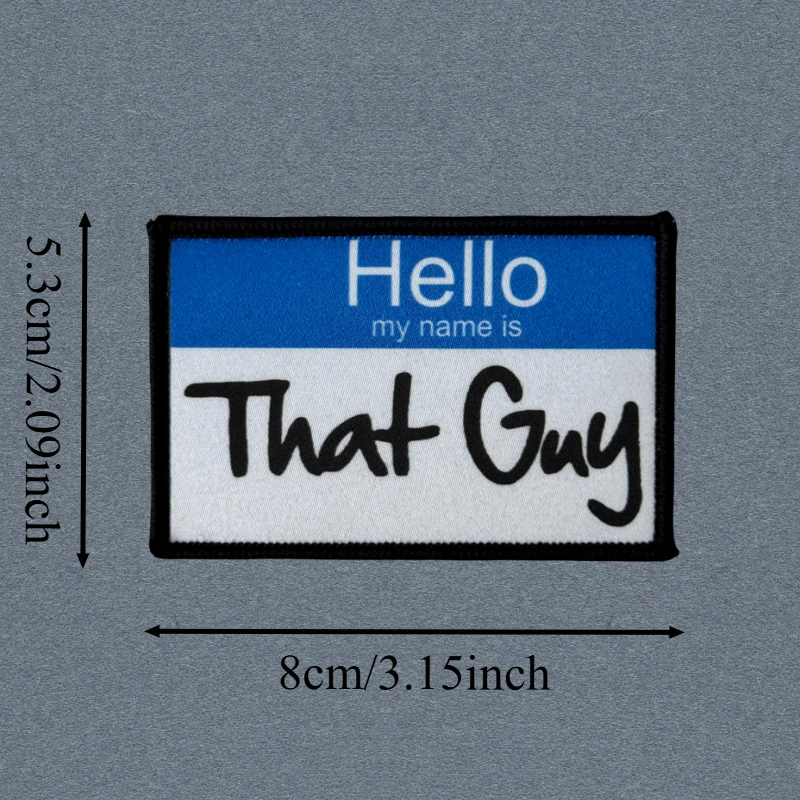 Parche con estampado de texto de Hello, chaleco táctico, sombrero con gancho y bucle, insignia de moral, mochila, pegatinas decorativas, parches para brazalete para ropa - imagen 3