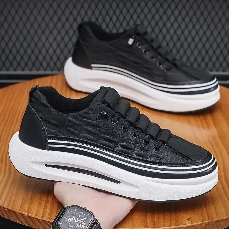 Zapatos Deportivos informales de moda para hombre, zapatillas ligeras para caminar al aire libre, zapatillas de plataforma antideslizantes, nuevos mocasines, Tenis masculinos - imagen 2