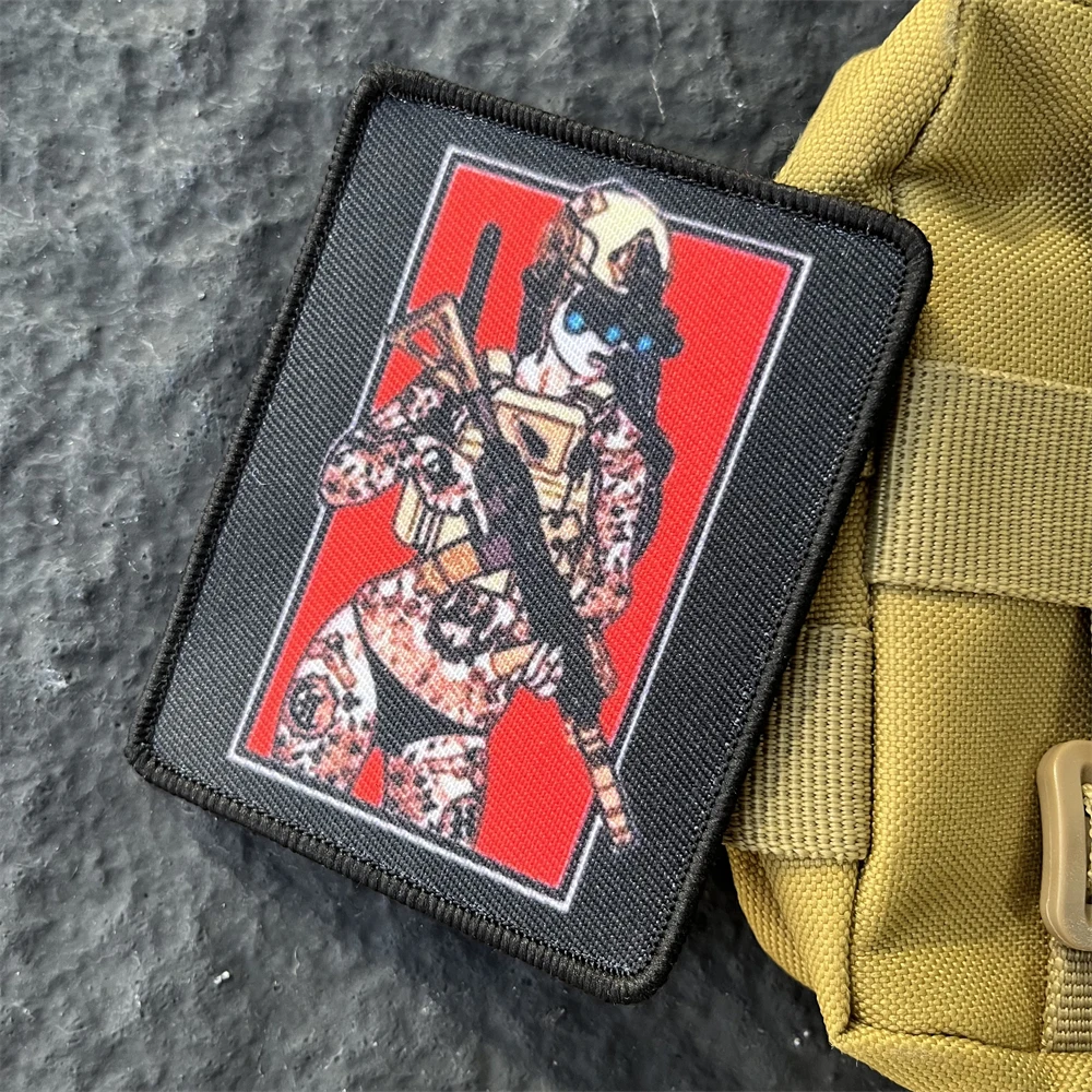 Parche táctico de moral V10 V3 para chica especial, chica tatuada militar con mochila del ejército de pistola, pegatina decorativa con gancho y bucle impreso - imagen 4