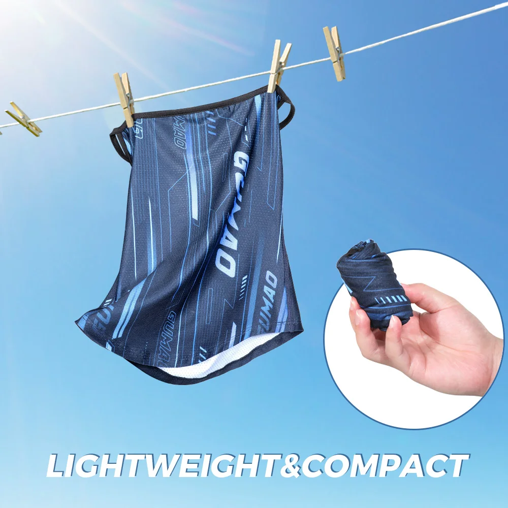 Bufanda de senderismo para colgar en la oreja, Bandana triangular Anti-UV transpirable para verano, caza, pesca, ciclismo, senderismo, deportes al aire libre, máscara de media cara - imagen 4