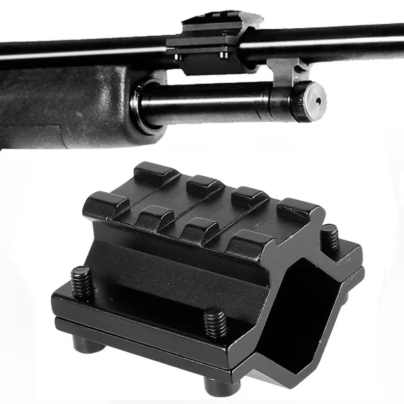 Soportes tácticos de 5 posiciones para mira telescópica, linterna láser, anillo de 25,4mm/20-28mm, montaje en barril, escopeta Airsoft, riel Picatinny de 20mm - imagen 2