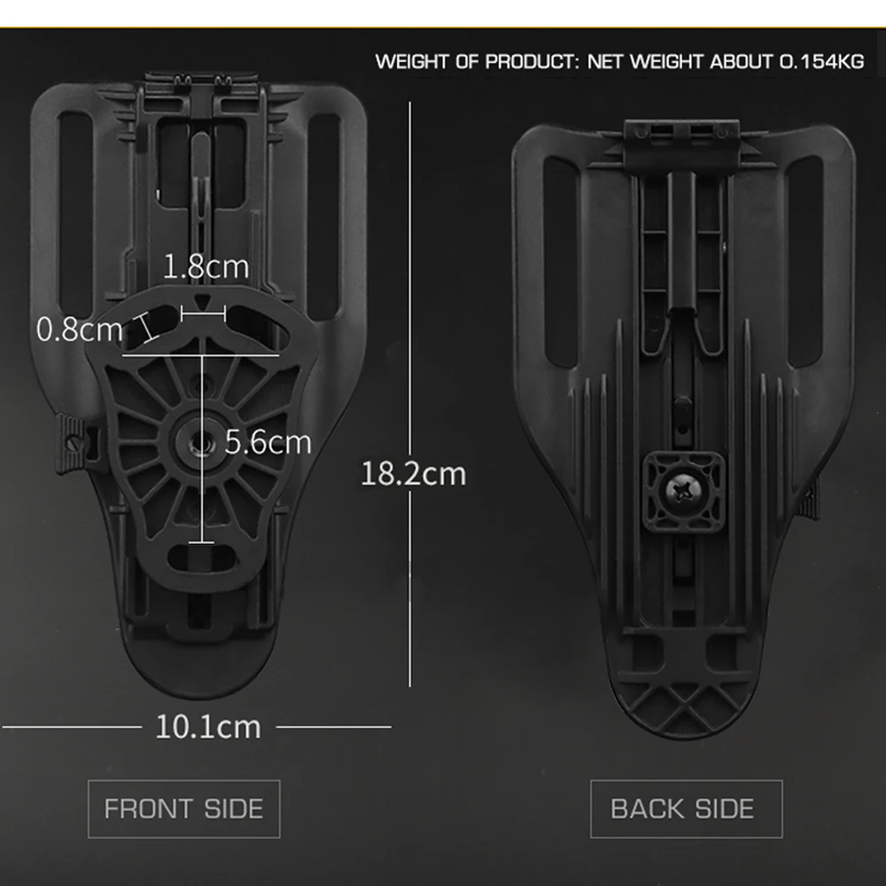 Funda de pistola táctica, Base adaptadora ajustable de tres alturas, Base de nailon para la serie KYDEX, accesorios de Airsoft Paintball - imagen 2