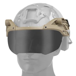 Casco táctico con gafas abatibles para airsoft paintball y tiro