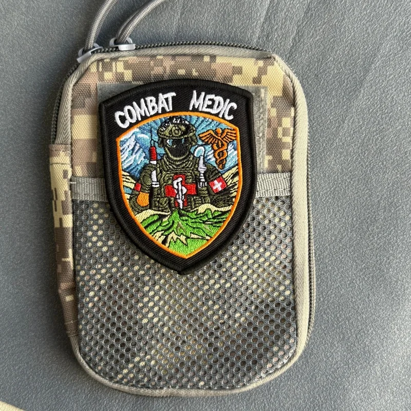Parche táctico bordado serpiente militar con velcro para mochila
