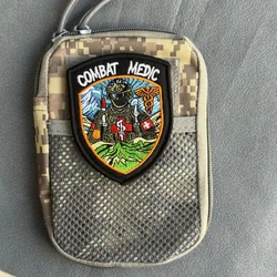 Parche táctico bordado serpiente militar con velcro para mochila