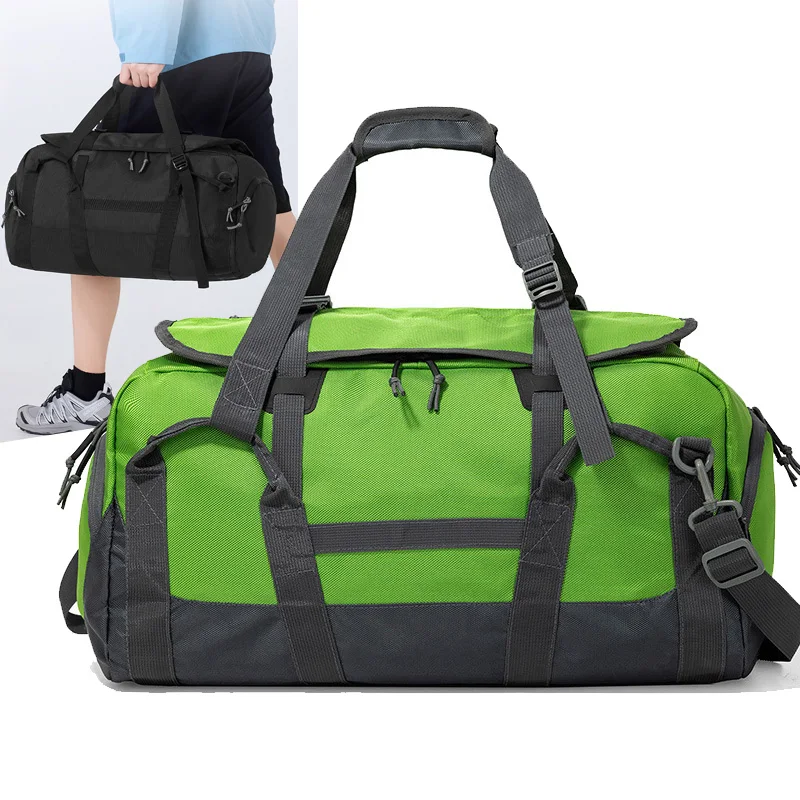 Bolsa de Yoga para gimnasio, Fitness, con bolsillo para zapatos, deportes al aire libre, viaje, lona, bolsos de hombro, bolso de equipaje grande seco y húmedo para hombre - imagen 2