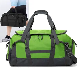 Bolsa de Yoga para gimnasio, Fitness, con bolsillo para zapatos, deportes al aire libre, viaje, lona, bolsos de hombro, bolso de equipaje grande seco y húmedo para hombre