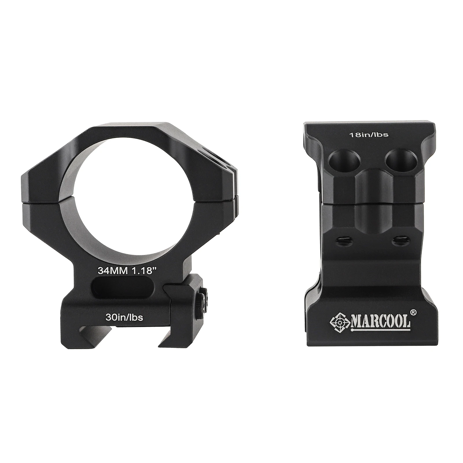 MARCOOL táctico 34mm alcance anillo montaje alcance doble anillos Riflescope accesorios de caza 20mm M/H Weaver Mount - imagen 5