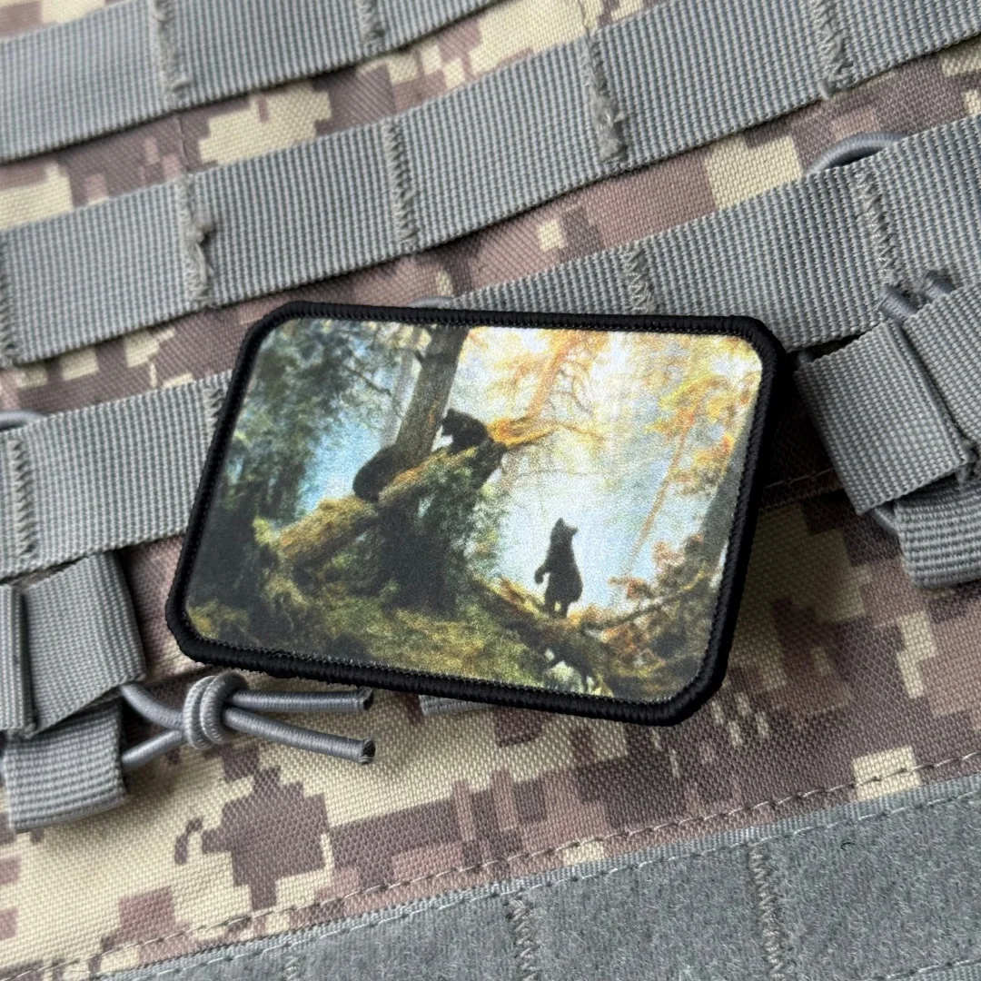 Parche estampado Morning in Pine Forest con velcro para ropa - imagen 4