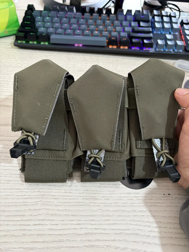 Bolsa triple granada de nailon 500D de 20 x 13 cm y 40 mm - imagen 3