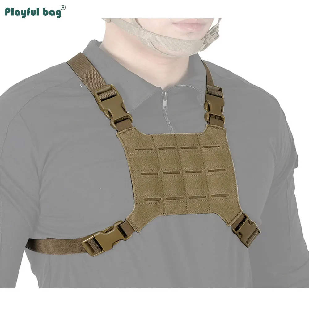 Soporte fijo para tablero de navegación táctica, pecho, placa colgante para teléfono móvil, tablero de navegación, chaleco fijo, caza Airsoft NA78 - imagen 4