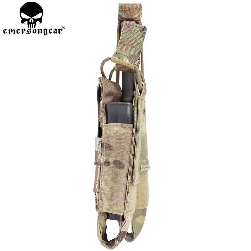 Bolsa MOLLE Mag de nailon 500D, porta revistas con tapa abierta doble para MP5 MP7 SMG Airsoft táctico Emersongear EM6360 - imagen 4