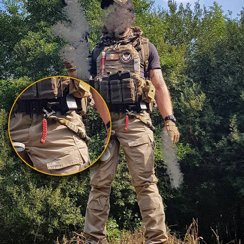 Cordón táctico de seguridad de liberación rápida, cordones de retención retráctiles, cuerda de supervivencia al aire libre, equipo de caza Airsoft - imagen 3