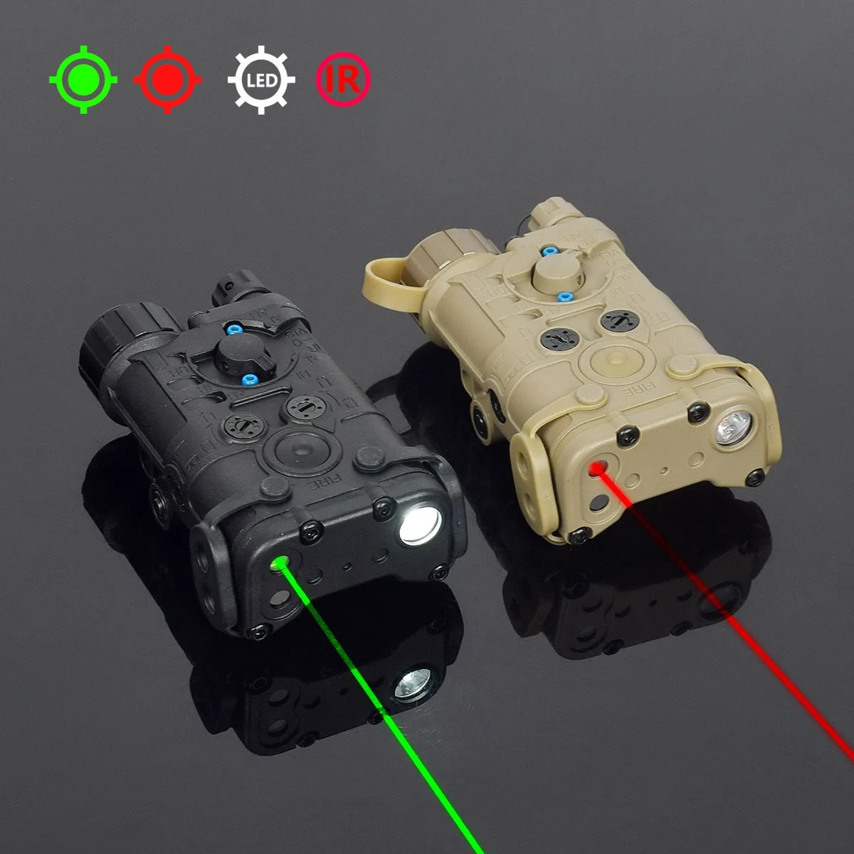 Indicador láser táctico NGAL rojo verde azul Surefire M600 luz de explorador de caza con interruptor de Control Dual UNIDAD compatible con riel de 20MM - imagen 3