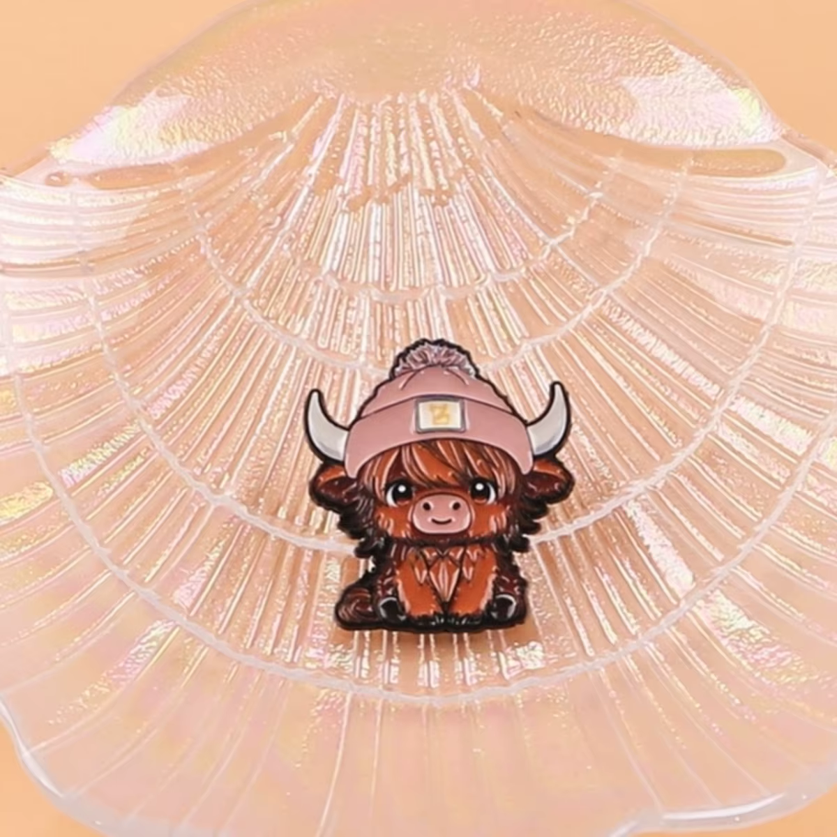 Pin esmaltado de vaca – Broche metálico dibujo animado para ropa y mochila