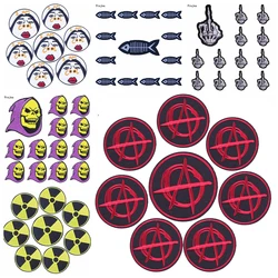 Parche calavera punk bordado – Compatible MOLLE para coser o planchar