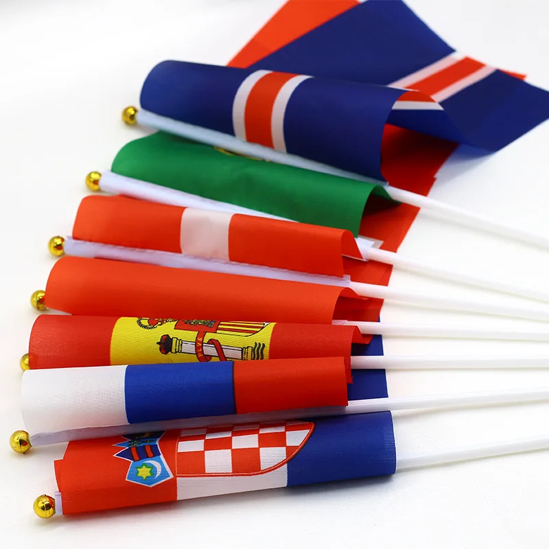 Bandera ondeante con mástil de plástico para decoración navideña - imagen 4