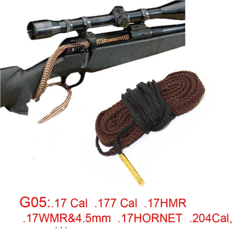 Limpiador de serpientes de orificio, Kit de limpieza de pistola de borosnake, calibres, cepillo de barril de pistola de Rifle para 5,56mm/.223/.22/9mm/Cal.380/12 GA/. 30 Cal - imagen 4