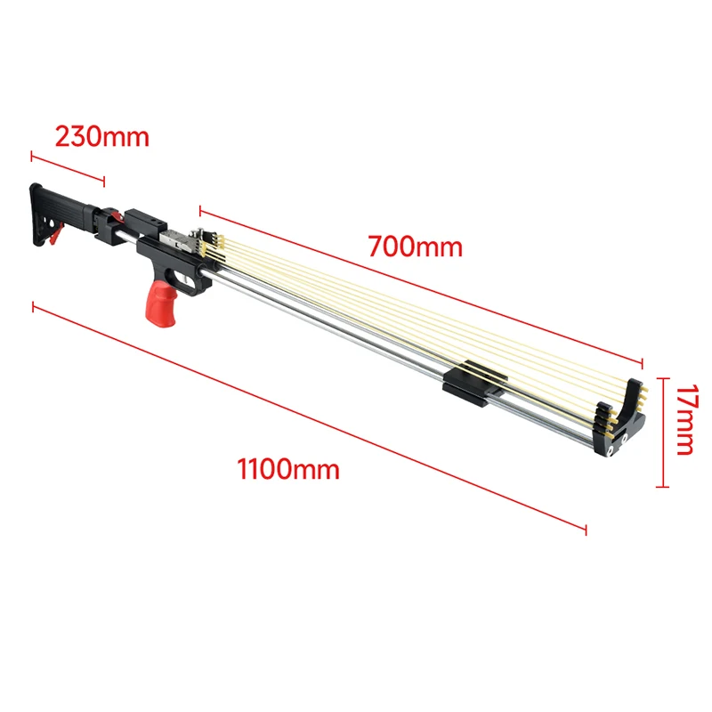Tirachinas telescópico plegable, Catapulta de tiro de precisión de Metal, varilla larga remota, equipo de tiro de caza con puntería láser - imagen 2