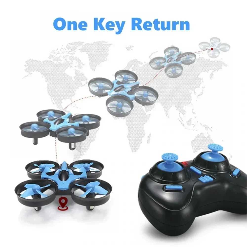 2.4G mini drone teledirigido de 6 ejes JJRC H36 quadcopter 4CH retorno con un clic 360 ° Dron de juguete con modo sin cabeza rodante y patrón - imagen 4