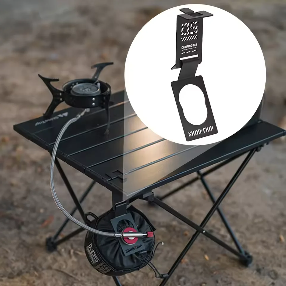Colgador de tanque de Gas butano para IGT, Clip para mesa de Camping, herramientas para acampar, colgadores de mesa de acero inoxidable, gancho de acero para acampar al aire libre - imagen 5