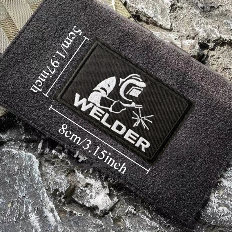 Parche WELDER, insignia de moral táctica, gancho bordado y bucle, mochila, ropa, accesorios decorativos, pegatina, brazalete - imagen 4