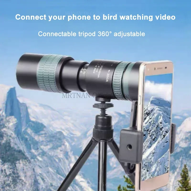 Prismáticos militares de Metal con Zoom 10-300X HD, binoculares potentes de largo alcance, telescopio profesional portátil de alta calidad para caza - imagen 4