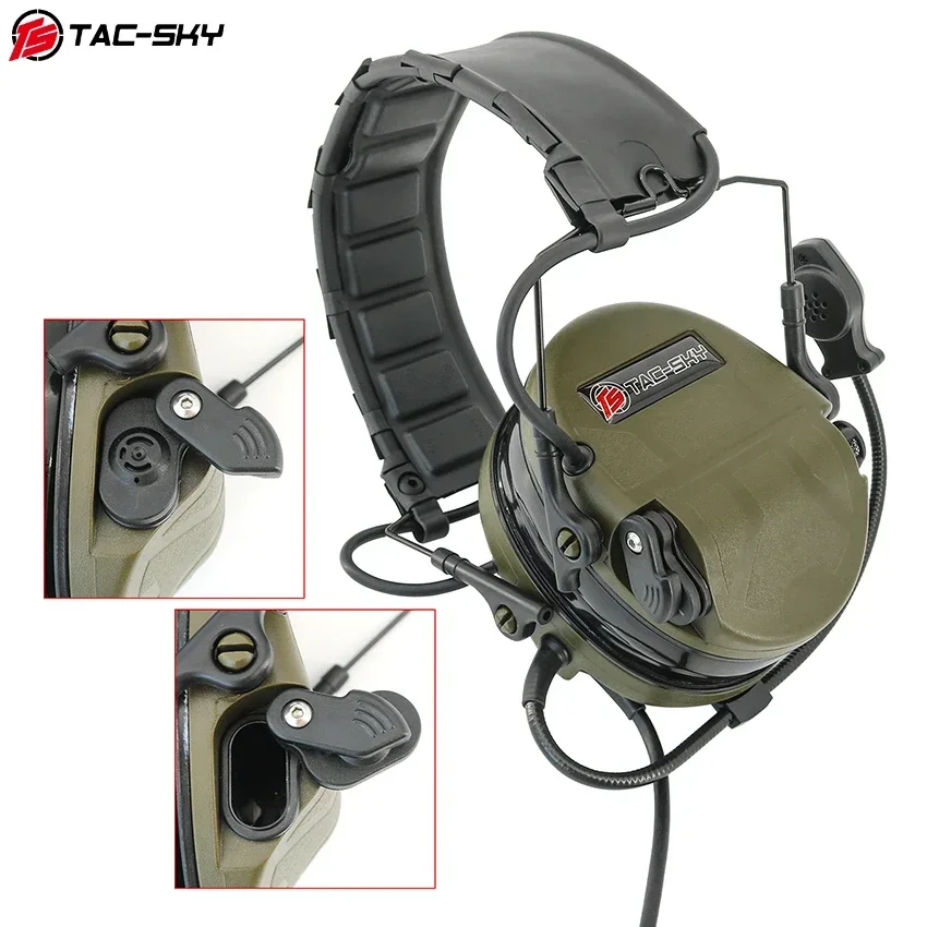 TS TAC-SKY PARA sordin con orejeras de silicona para caza y tiro, protección auditiva y comunicación auriculares tácticos - imagen 5