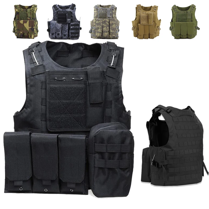 Chaleco de transporte con placa Molle anfibia táctica para hombre, armadura corporal para tiro de Paintball Airsoft, chaleco de caza