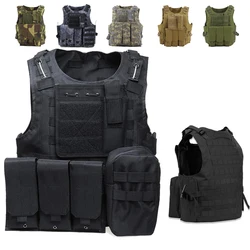 Chaleco de transporte con placa Molle anfibia táctica para hombre, armadura corporal para tiro de Paintball Airsoft, chaleco de caza