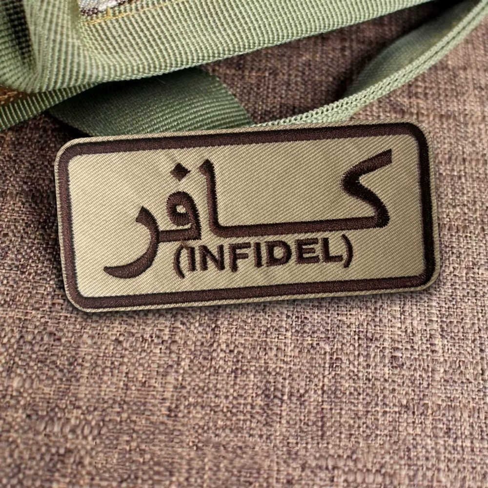 Parche táctico bordado INFIDEL con velcro para chaleco y mochila - imagen 5