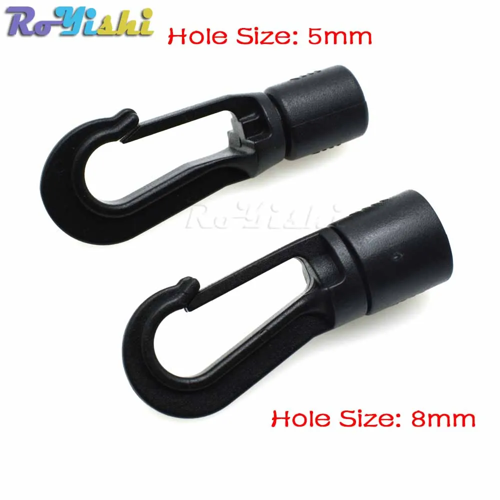 10 unids/pack gancho de presión de plástico para cinta Paracord cordones cordón mochila bolsas etiqueta titular - imagen 2