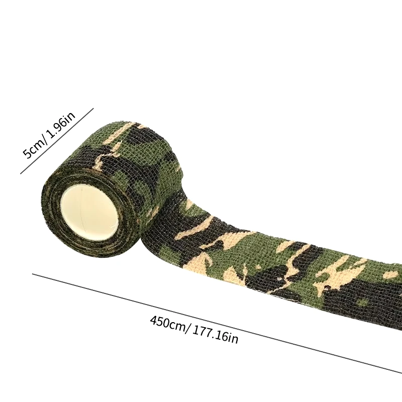 DIZETION Cinta telescópica de camuflaje para exteriores, tela no tejida, cinta de camuflaje para caza, protección para los dedos, movimiento de alta elasticidad - imagen 3