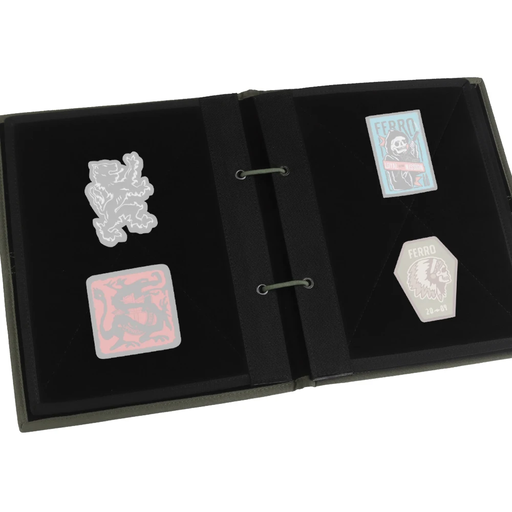 Libro de almacenamiento de brazalete mágico de 4 páginas, tablero de almacenamiento de parches bordados, colección de insignias, exhibición de libros - imagen 3