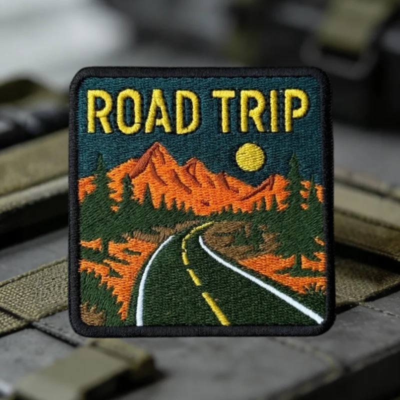 ROAD TRIP parche táctico bordado con gancho y bucle para chaleco - imagen 5